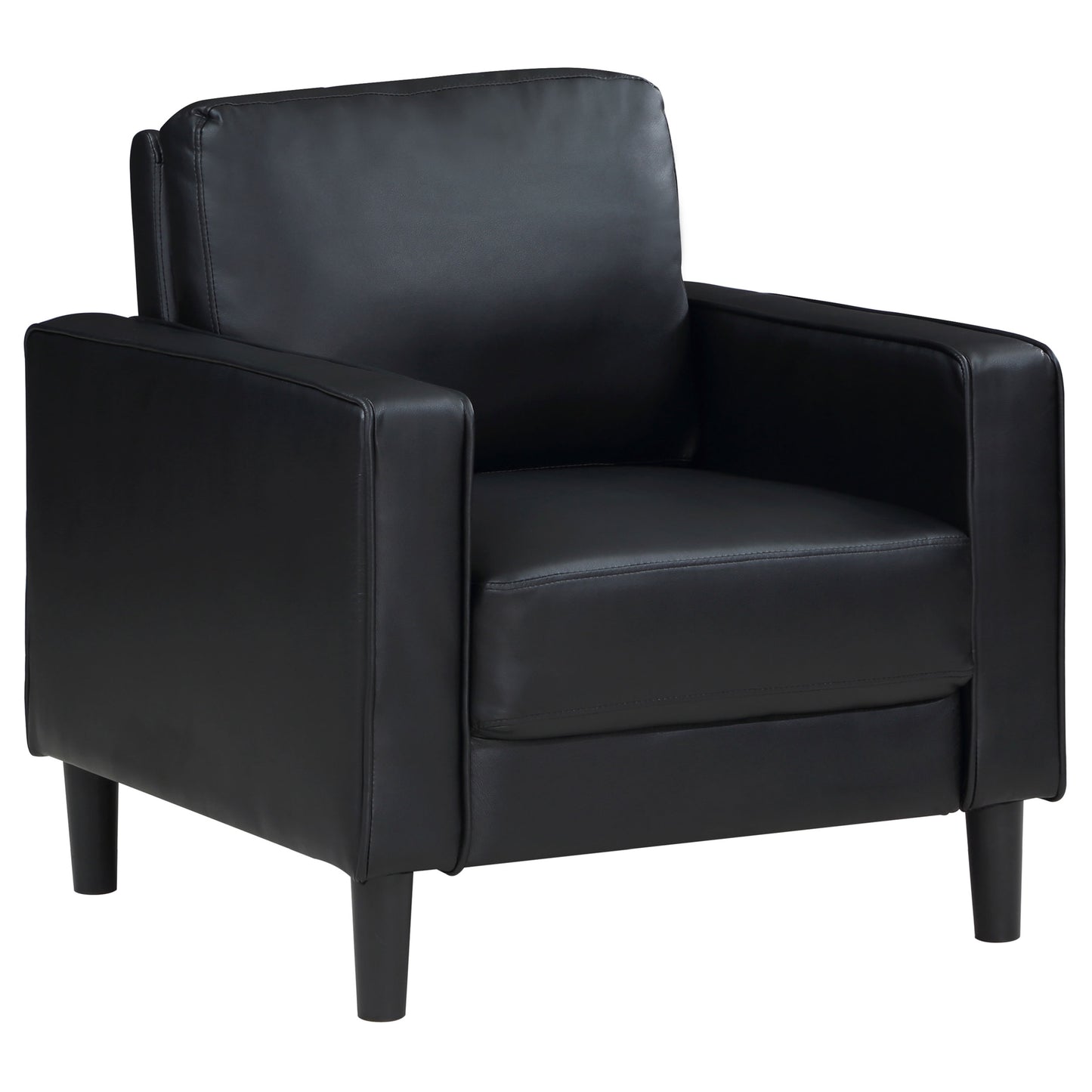 Ruth Upholstered Track Arm Accent Chair Black