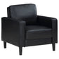 Ruth Upholstered Track Arm Accent Chair Black