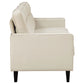 Jonah 2-piece Upholstered Track Arm Sofa Set Ivory