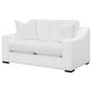 Ashlyn Upholstered Sloped Arm Loveseat White