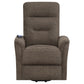 Henrietta Upholstered Power Lift Massage Chair Brown