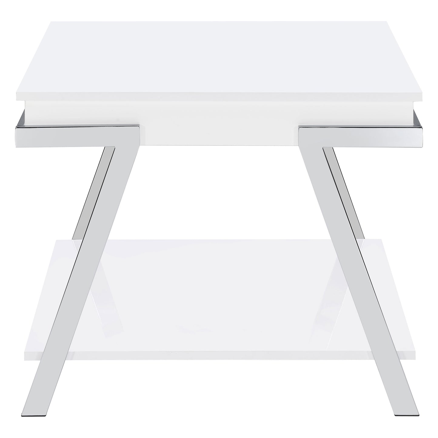 Marcia Rectangular Side End Table White High Gloss