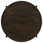 Cota Round Solid Wood Coffee Table Dark Brown