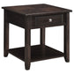 Bradford 1-drawer Square Wood End Table Walnut