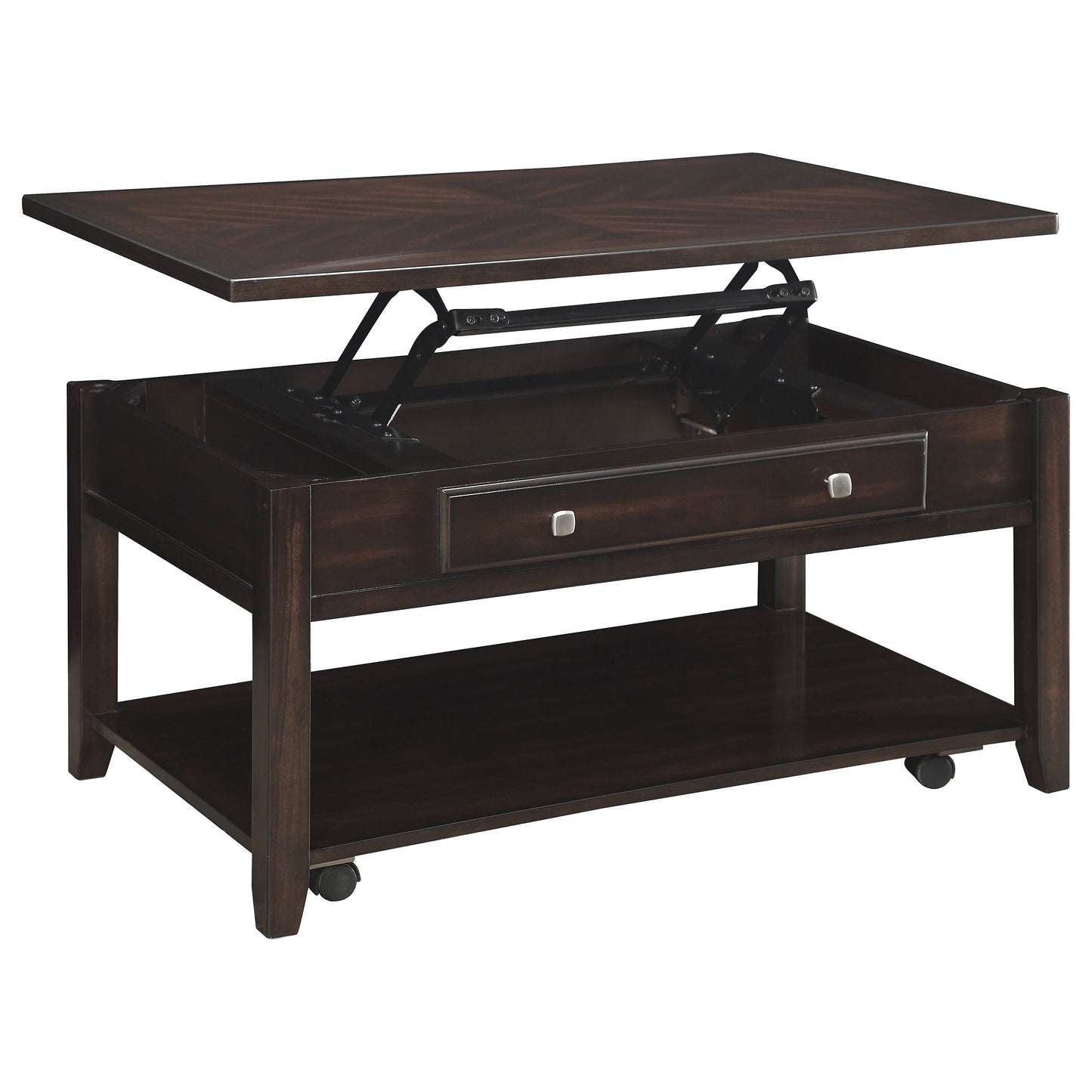 Bradford Rectangular Wood Lift Top Coffee Table Walnut