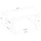 Pala Rectangular Coffee Table White High Gloss and Natural