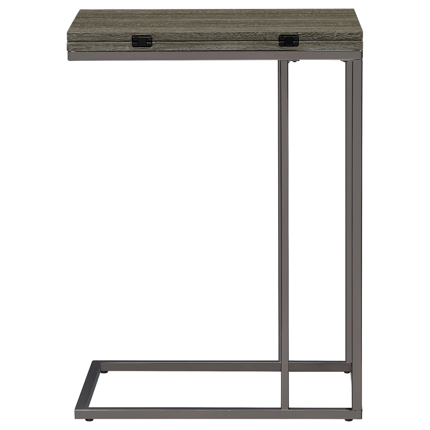 Pedro Expandable C-Shaped Sofa Side Table Weathered Grey