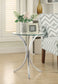 Eloise Round Glass Top Accent Side Table Chrome