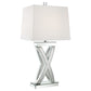 Dominick 31-inch Tapered Mirrored Acrylic Table Lamp Silver