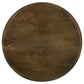 Deja 3-piece Round Nesting Table Set Natural and Gunmetal