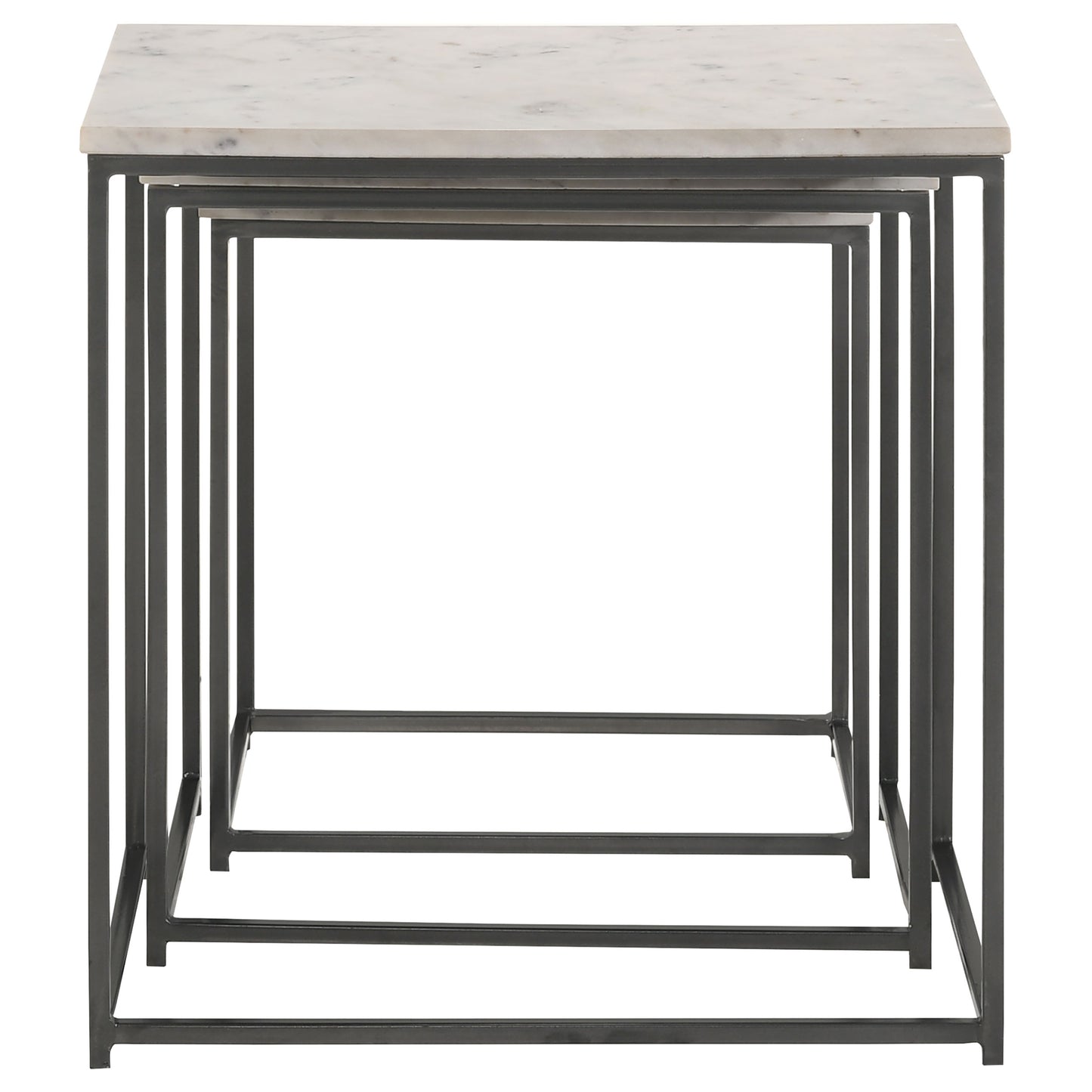 Medora 3-piece Marble Top Nesting Table Set White