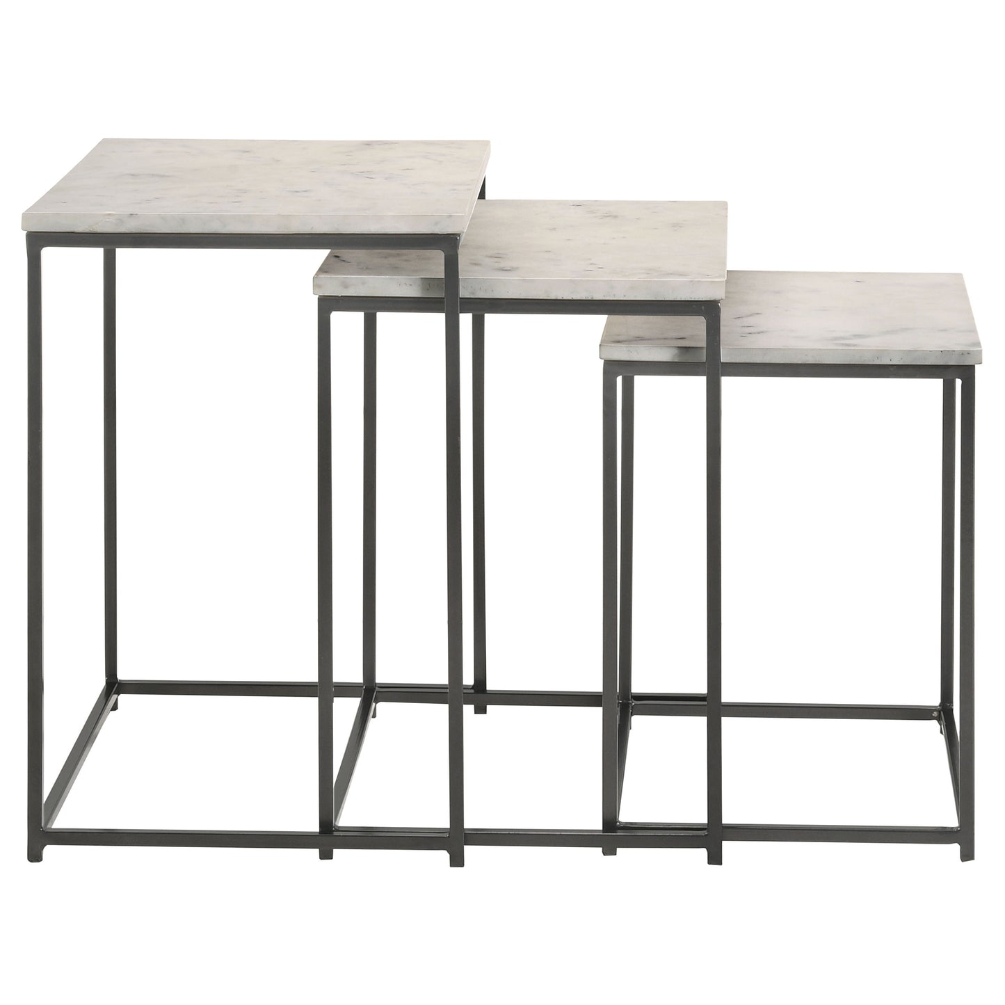 Medora 3-piece Marble Top Nesting Table Set White