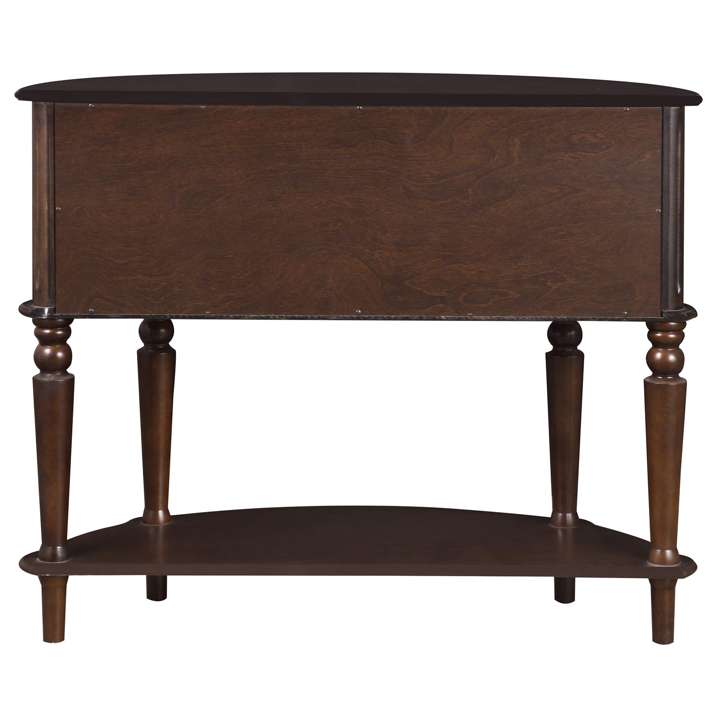 Brenda 2-door Demilune Wood Entryway Console Table Brown