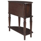 Brenda 2-door Demilune Wood Entryway Console Table Brown