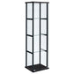 Cyclamen 4-shelf Clear Glass Curio Display Cabinet Black