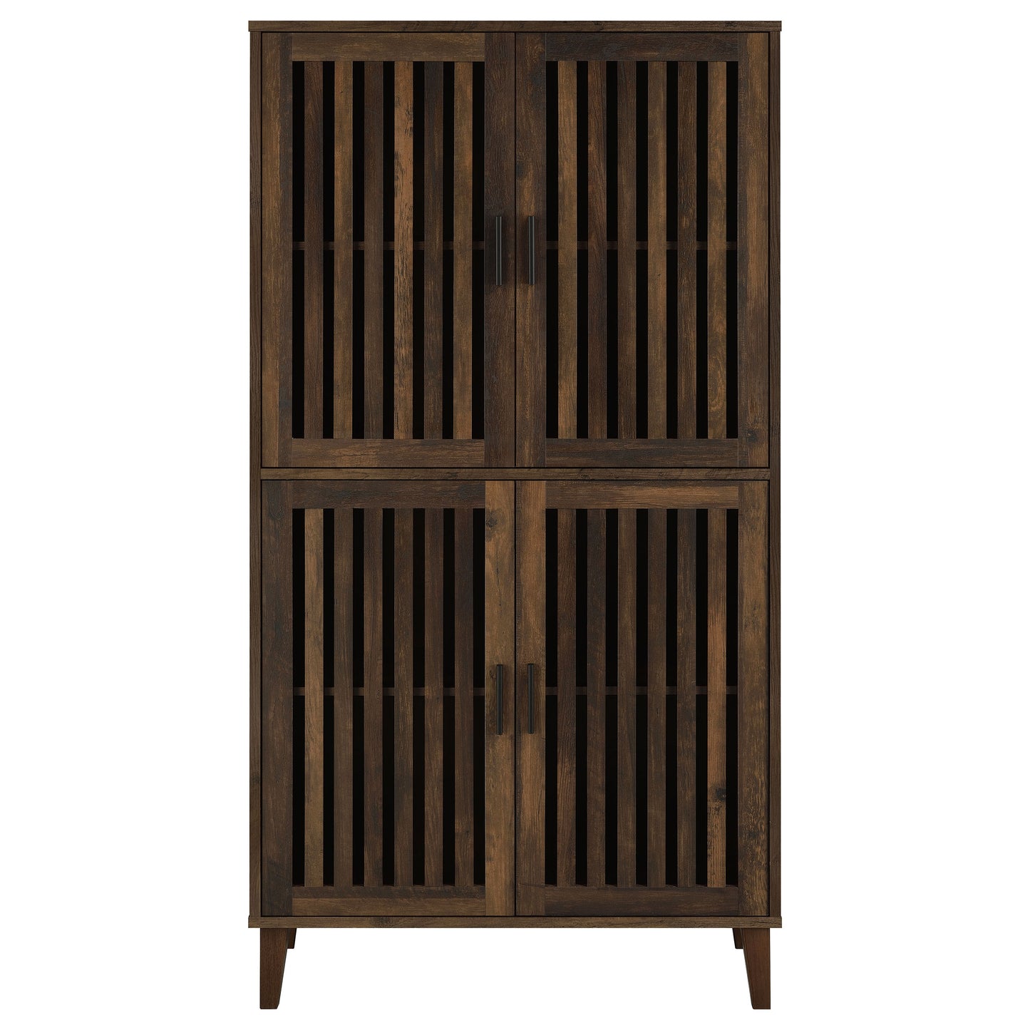 Elouise 4-door Engineered Wood Tall Accent Cabinet Dark Pine