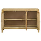 Zamora 3-door Wood Accent Cabinet with Woven Cane Natural